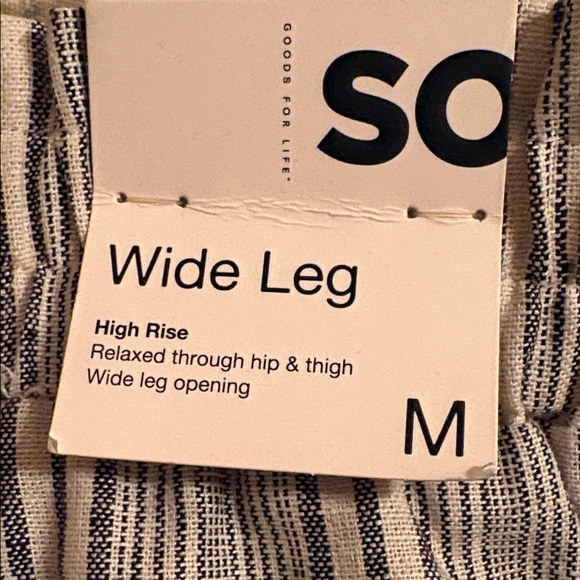 SO Black and White Striped Pants with Pink Accent - Picture 3 of 5